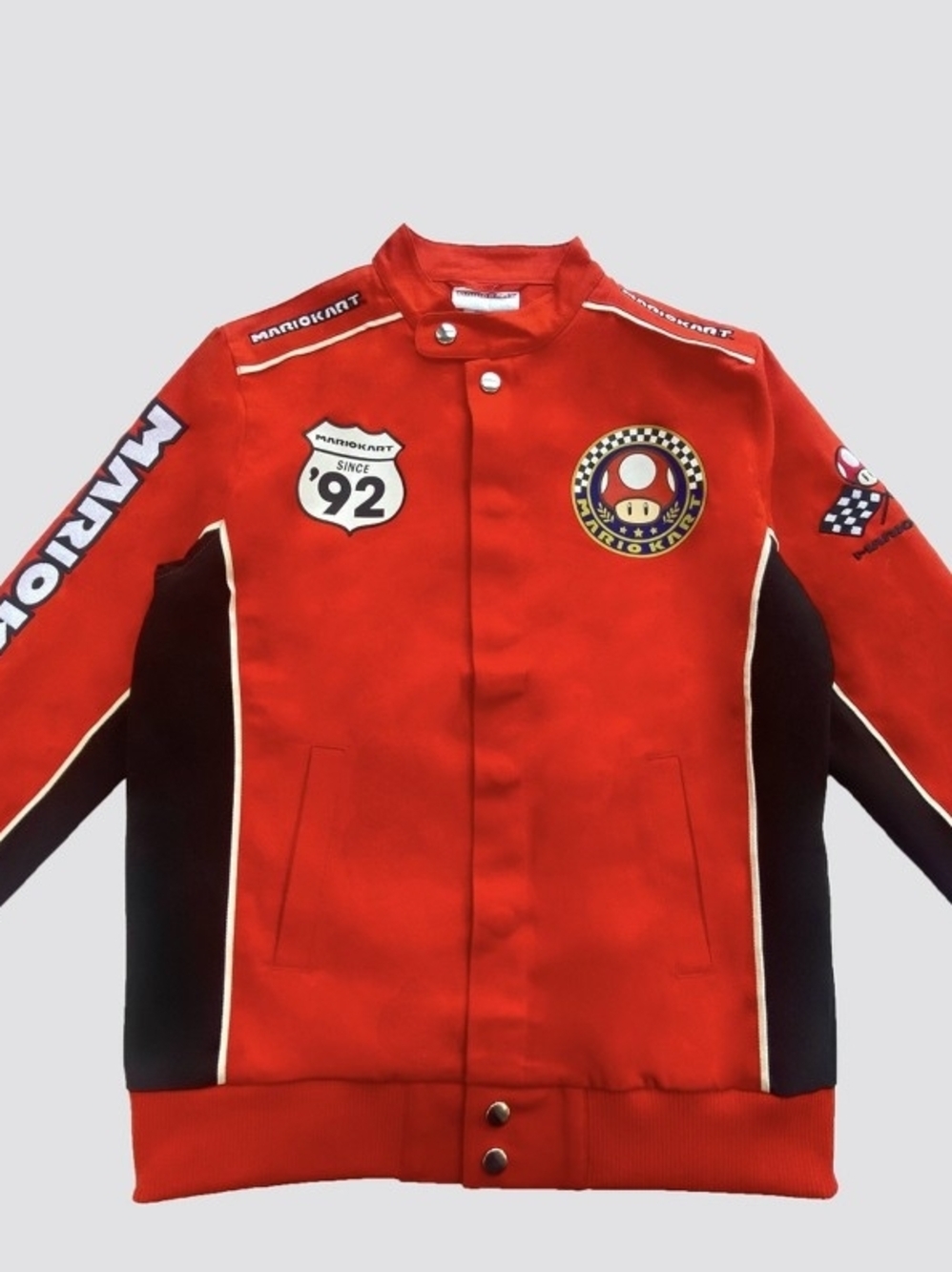 Nintendo Red and Black Mario Kart Racing Bomber Jacket